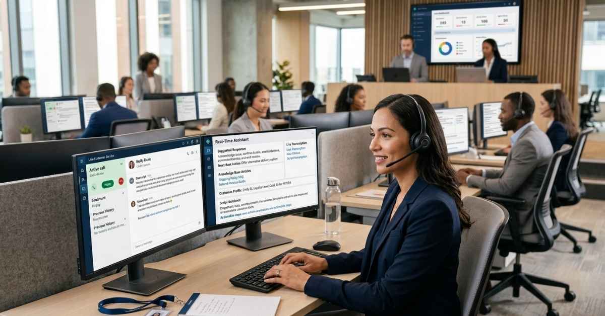 AI-powered real-time assistant supporting contact center agents.