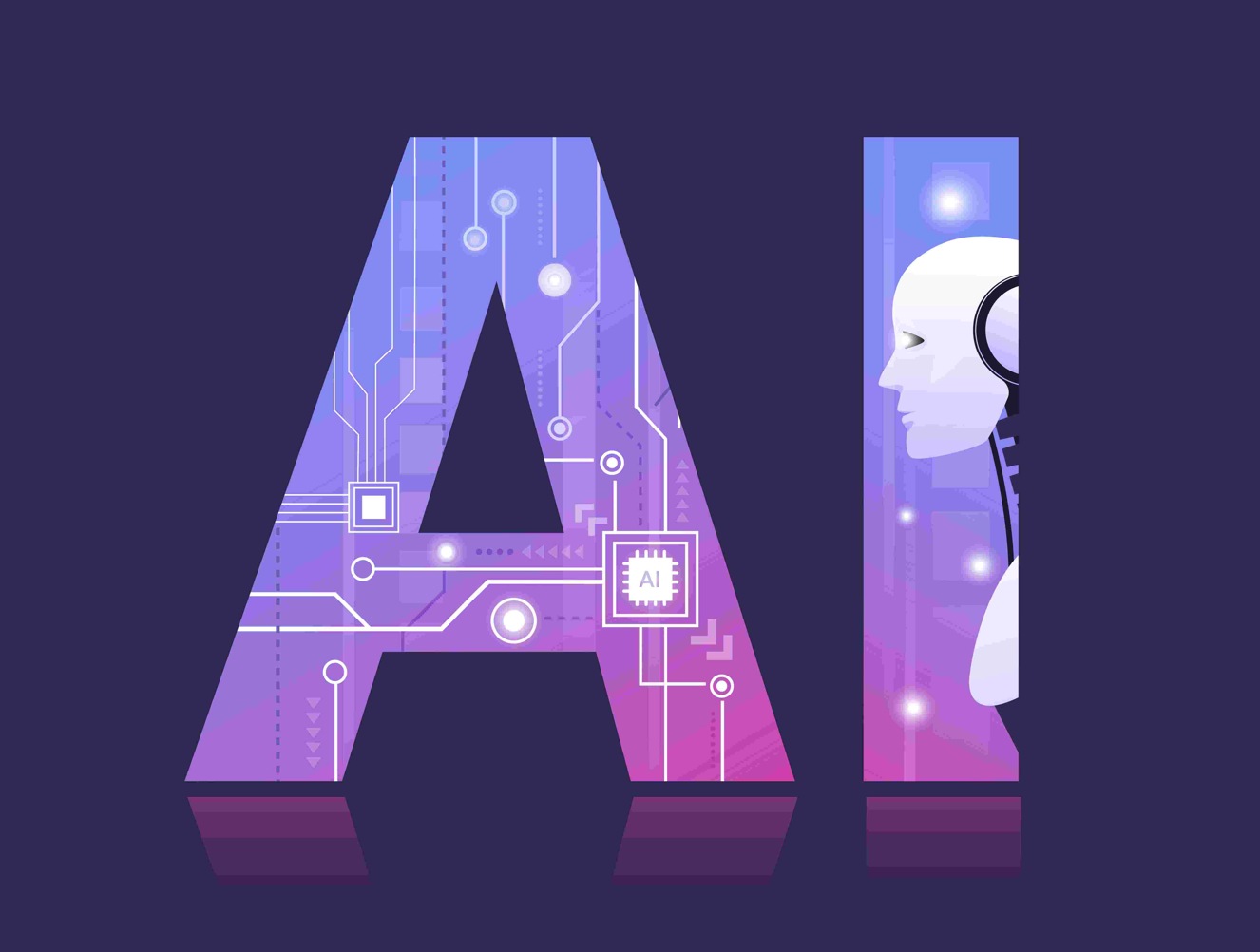 A digital representation of contact center scalability and cost savings using Generative AI for routine query automation.